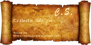 Czibula Sára névjegykártya