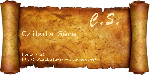Czibula Sára névjegykártya